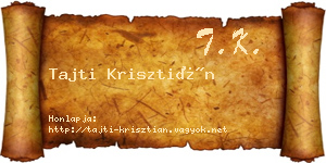 Tajti Krisztián névjegykártya